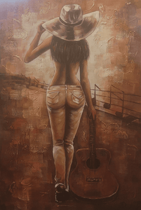 Olieverf schilderij Music 80 x 120 cm