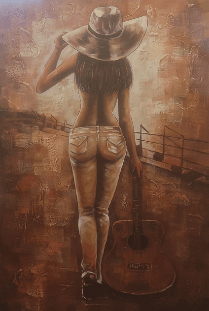 Olieverf schilderij Music 80x120