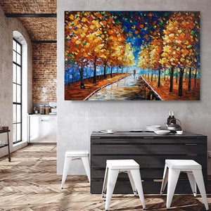 Olieverf schilderij Stressless Park 120 x 80 cm