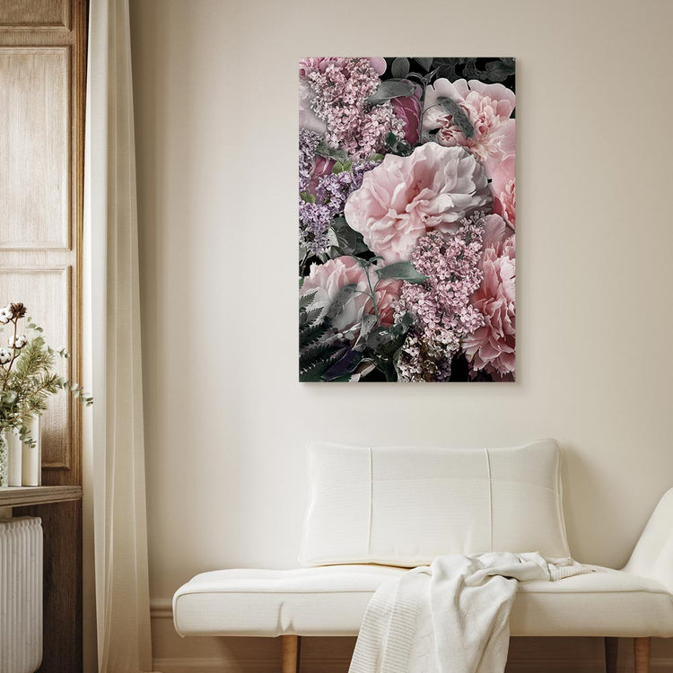 Schilderij - Among Flowers (1-part) - Blooming Plants in Nature's Colors (Canvas)