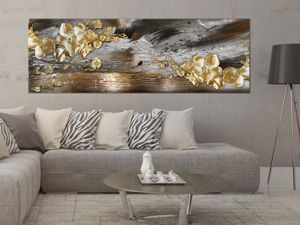 Schilderij - Golden Garden (1 Part) Narrow (Canvas)