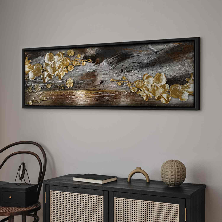 Schilderij - Golden Garden (1 Part) Narrow (Canvas)