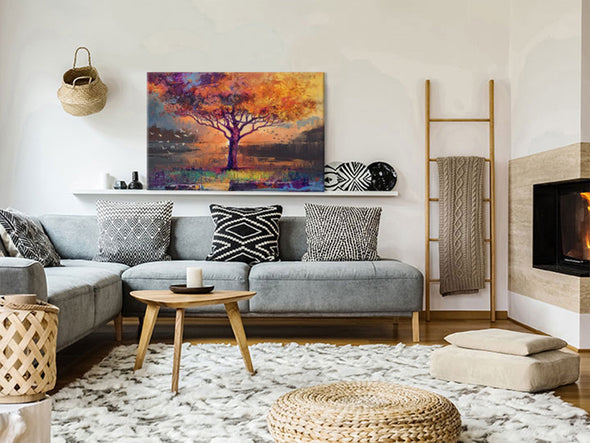 Schilderij - Autumn Sketches (1 Part) Wide (Canvas)