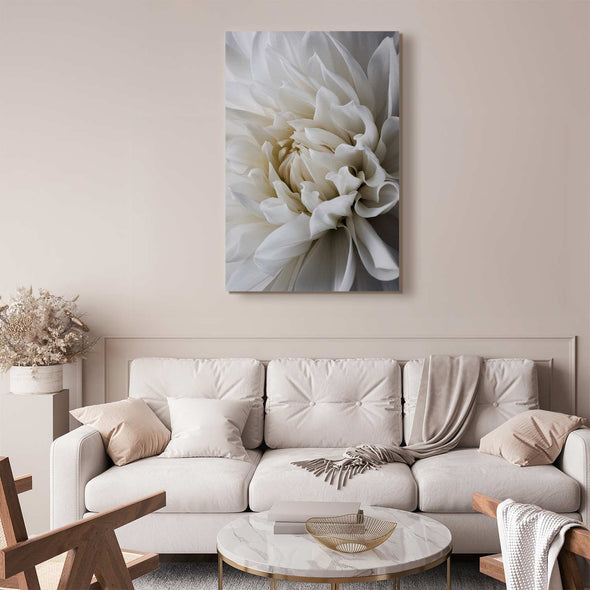 Schilderij - White Dahlia (Canvas)