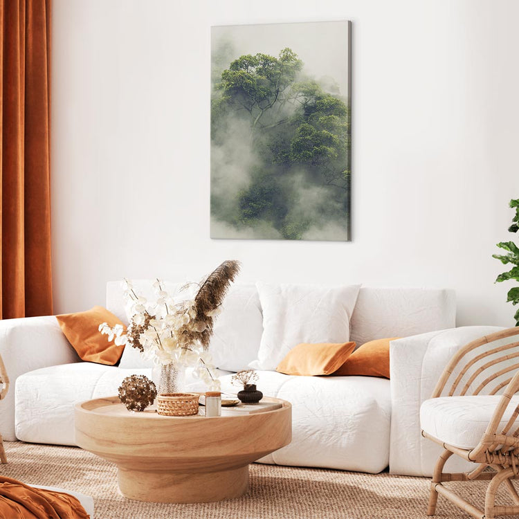Schilderij - Foggy Amazon (1 Part) Vertical (Canvas)