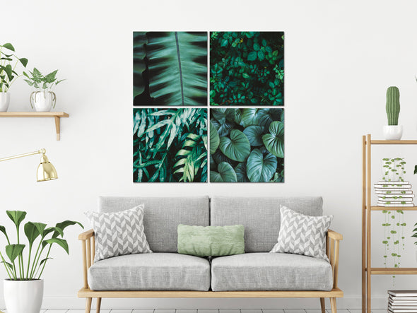 Schilderij - Botanical Depth (4 Parts) (Canvas)