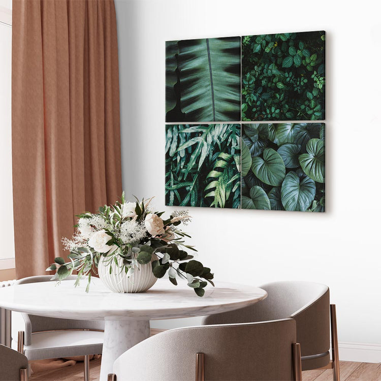 Schilderij - Botanical Depth (4 Parts) (Canvas)