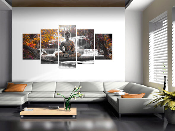 Schilderij - Autumn Buddha (Canvas)