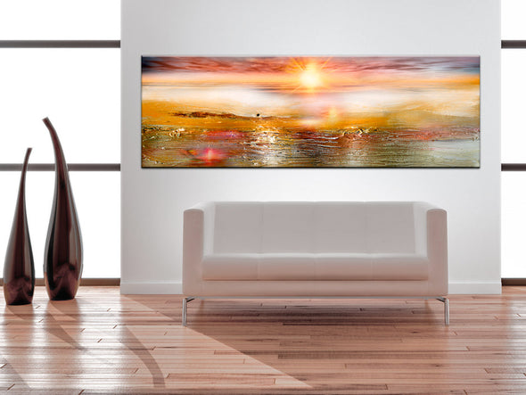 Schilderij - Orange Sea (Canvas)