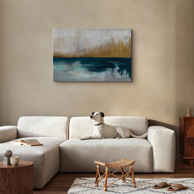 Schilderij - Golden Grasses (1 Part) Wide (Canvas)