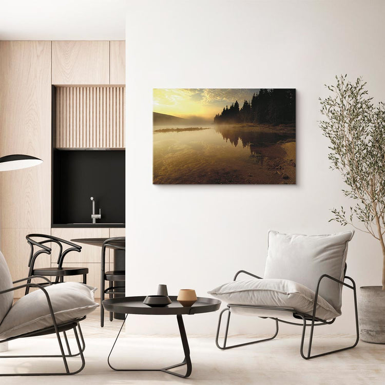 Schilderij - Autumn Evening (1 Part) Wide (Canvas)