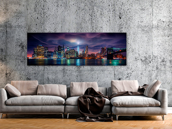 Schilderij - New York: Dark City (Canvas)