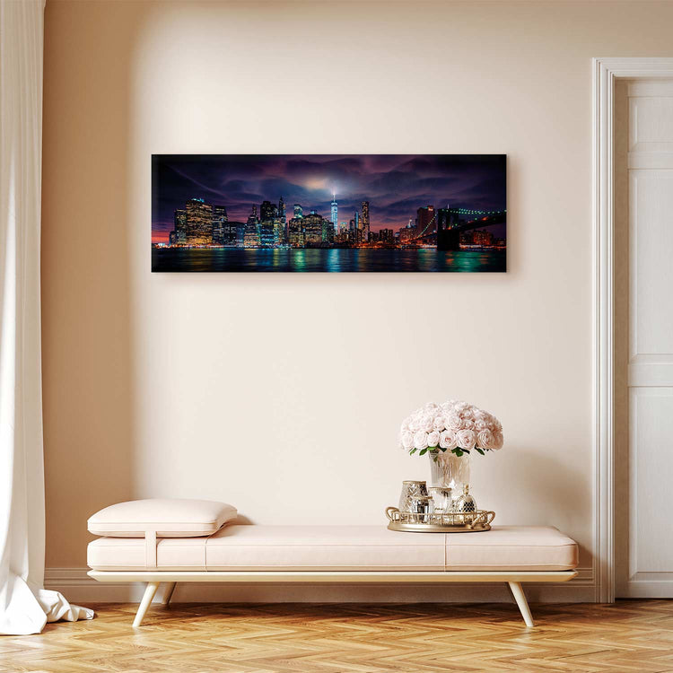 Schilderij - New York: Dark City (Canvas)