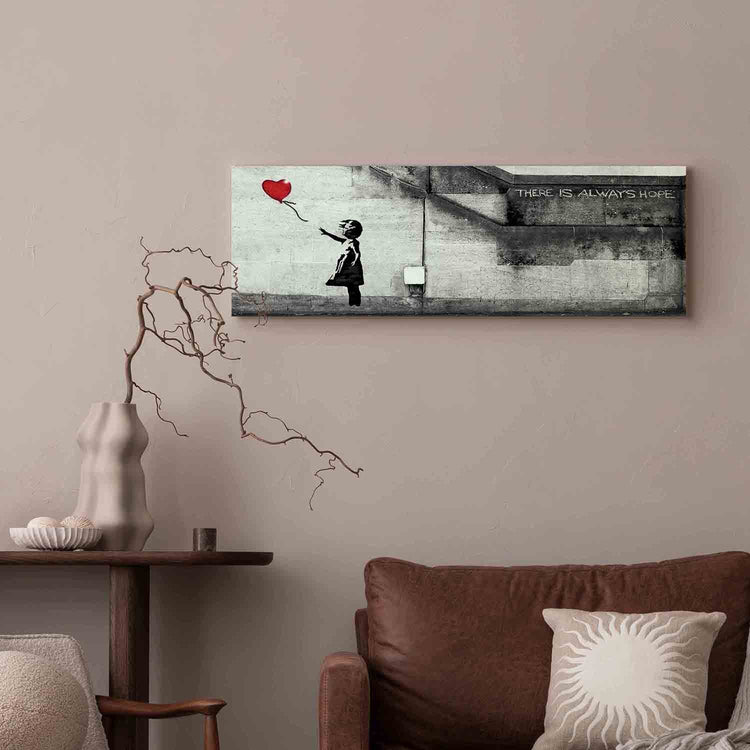 Schilderij - There is Always Hope (1 Part) Narrow Red (Canvas)