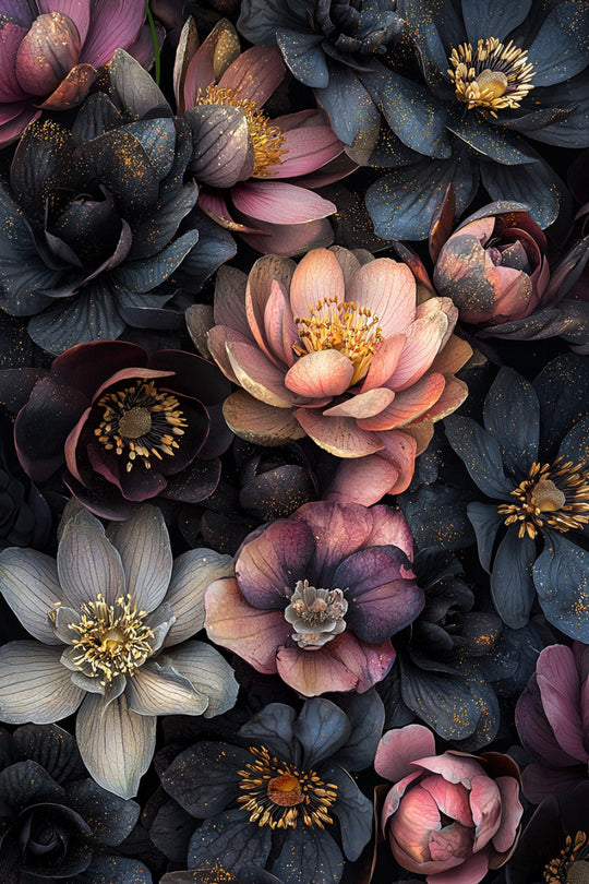 Schilderij met 3D reliëf 120x80 Bloemen (Glas)