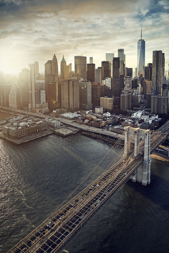 Schilderij 80x120 Brooklyn Bridge (Glas)