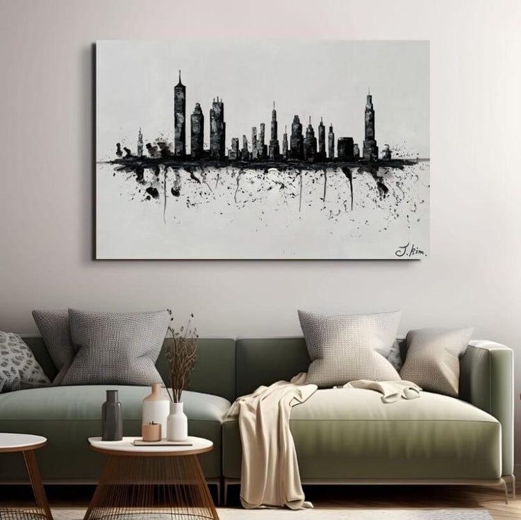 Schilderij - City of Shadows