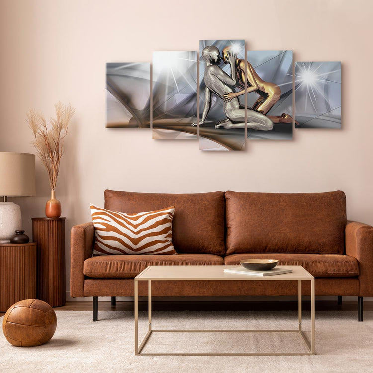 Schilderij - Gold couple (Canvas)
