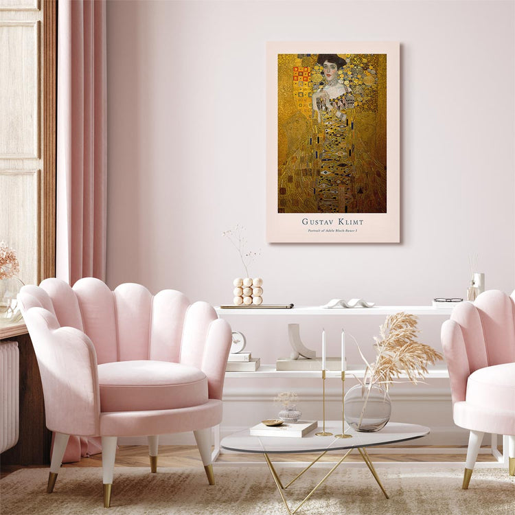 Schilderij - Gustav Klimt - Portrait of Adele Bloch (1 Part) Vertical (Canvas)