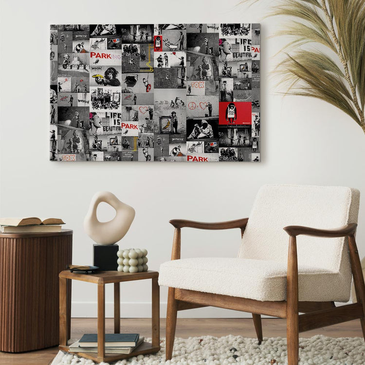 Schilderij - Street Art: Banksy (Canvas)