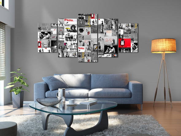 Schilderij - Street Art: Banksy IV (Canvas)