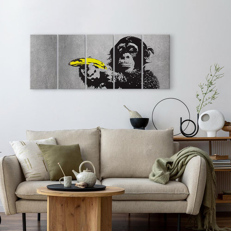 Schilderij - Monkey and Banana (Canvas)
