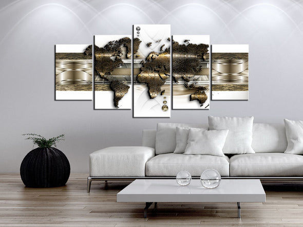 Schilderij - Metalic World (Canvas)