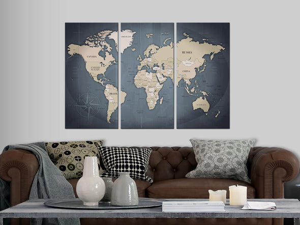 Schilderij - Anthracitic World (Canvas)