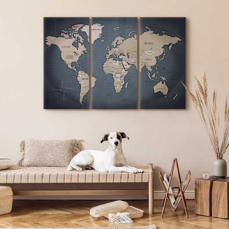 Schilderij - Anthracitic World (Canvas)