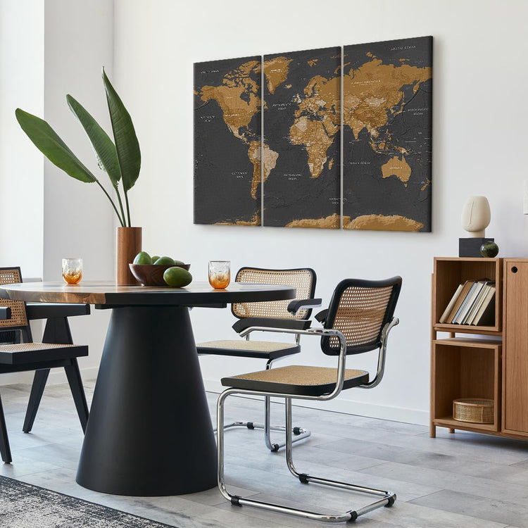 Schilderij - World Map: Modern Aesthetics (Canvas)