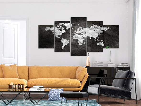 Schilderij - Dark World (5 Parts) Wide (Canvas)
