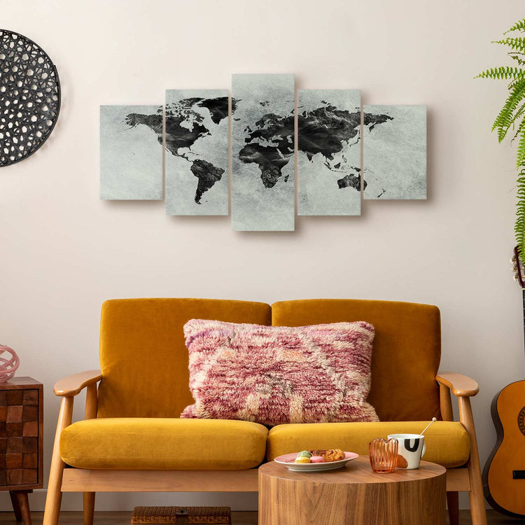 Schilderij - Concrete World (5 Parts) Wide (Canvas)