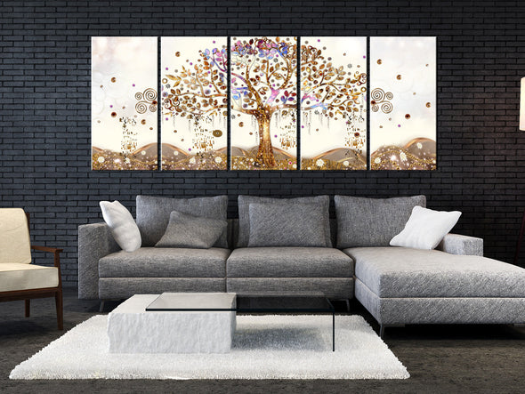 Schilderij - Dazzling Tree (Canvas)