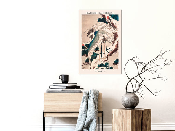 Schilderij - Cranes (1 Part) Vertical (Canvas)