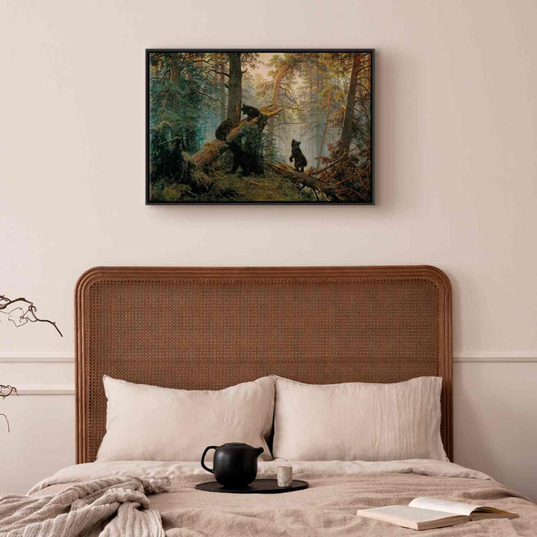 Schilderij - Morning in a Pine Forest (Canvas)