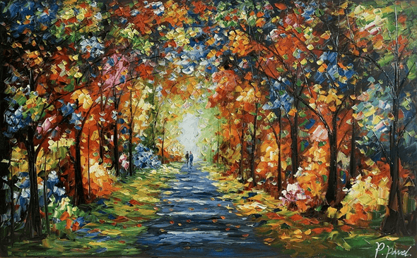 Schilderij - Into the Woods 160x100 (Olieverf)