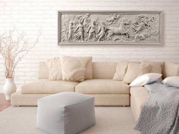 Schilderij - Relief: Apollo and Muses (Canvas)