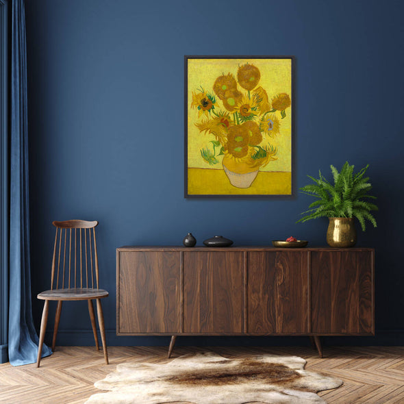 Schilderij Zonnebloemen (Dibond /  Plexiglas) - Schilderijen.nl