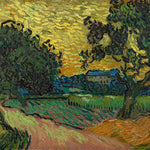 Landschap bij avondschemering