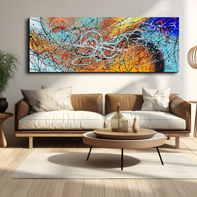 Schilderij - Pitch Perfect 160x60 (Olieverf)