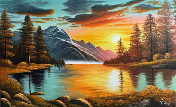 Schilderij - Nature 160x100 (Olieverf)