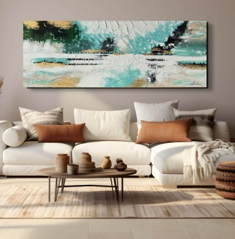 Schilderij - Satisfaction 160x60 (Olieverf)