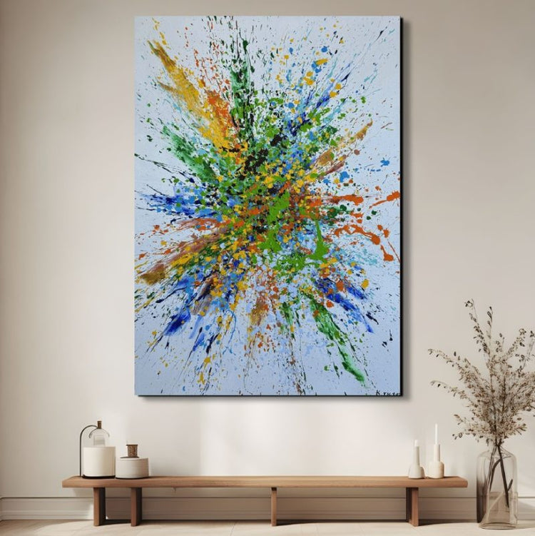 Schilderij - Implosion 160x100 (Olieverf)