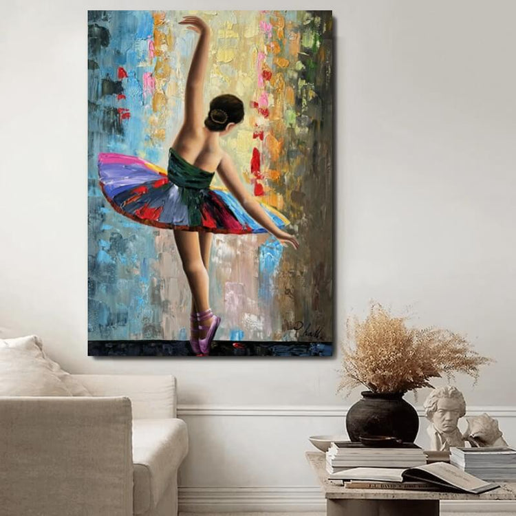 Schilderij - Ballet Colorful 120x80 (Olieverf)