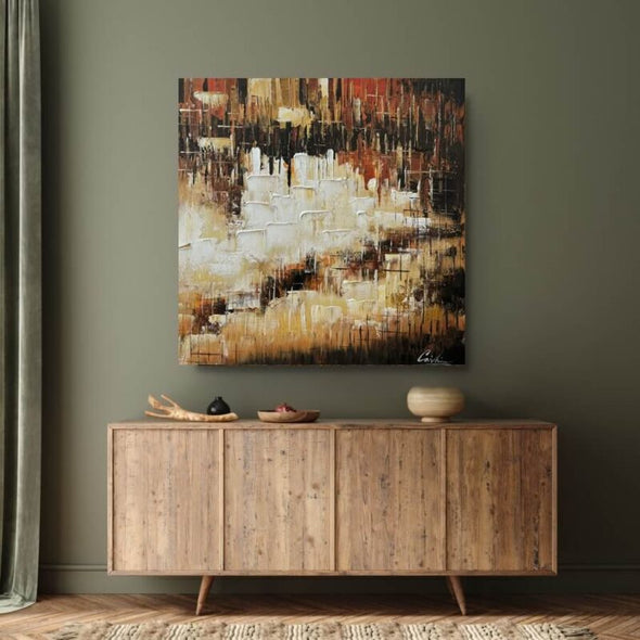 Schilderij - Emotions 90x90 (Olieverf)