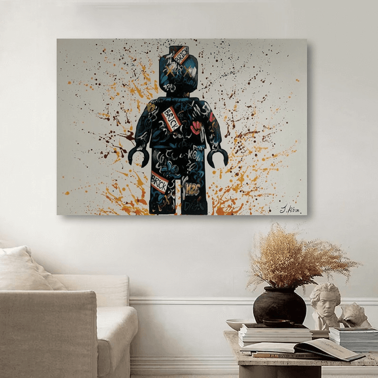 Schilderij - Brickman II 120x80 (Olieverf)