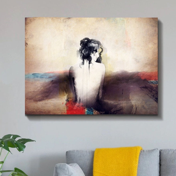Lady By The Lake Canvas schilderij