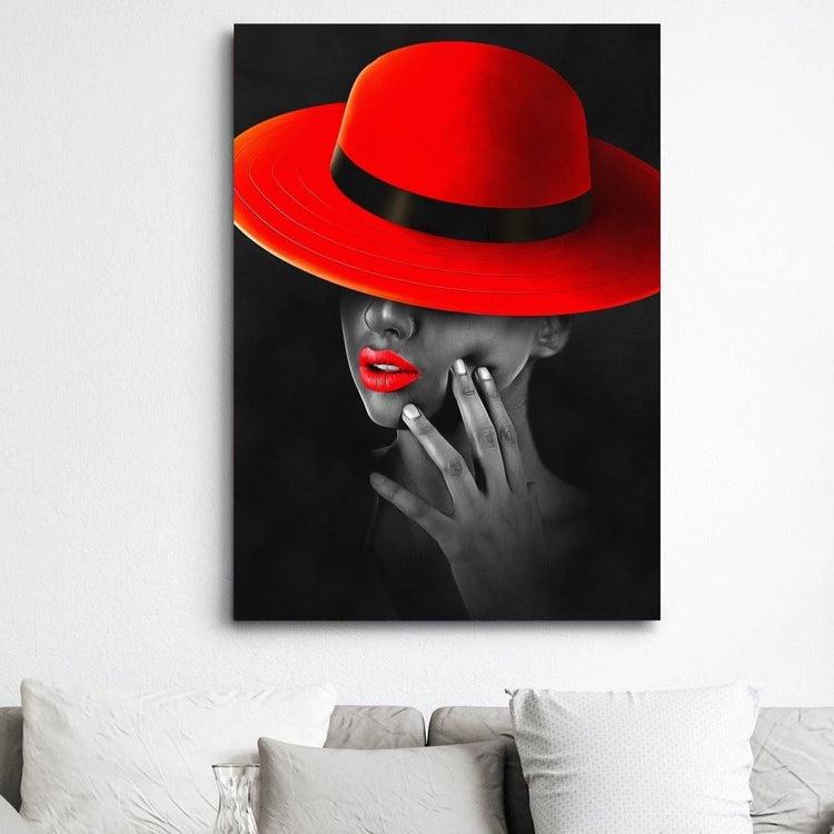 She Wears Rouge Canvas schilderij