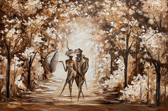 Olieverf schilderij Classic Couple 120 x 80 cm