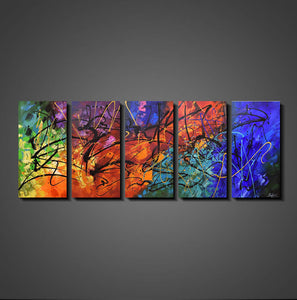 Olieverf schilderij Color Explosion 250 x 100 cm